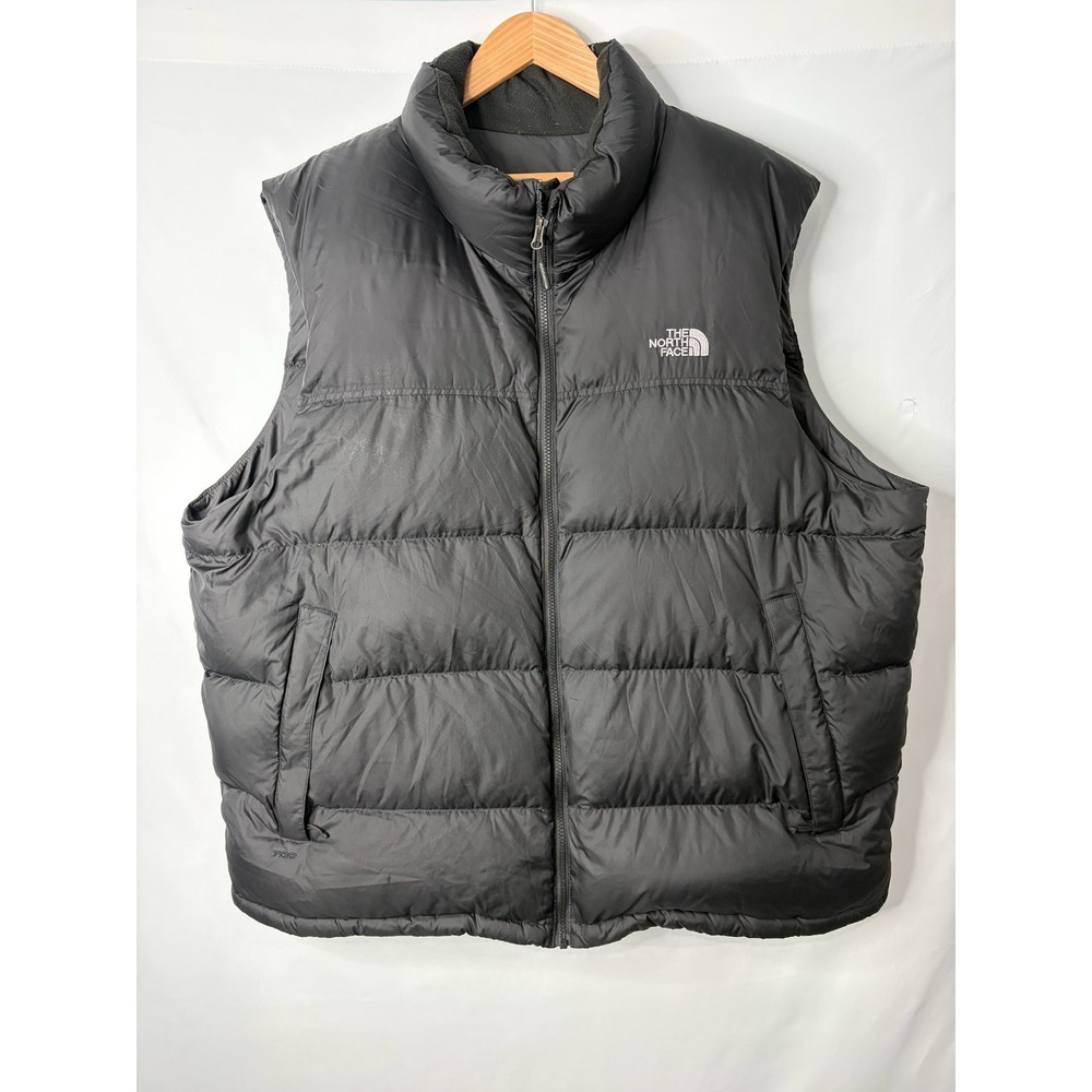 The North Face Mens Nuptse 700 Down Puffer Vest Black XXXL 3XL Big & Tall